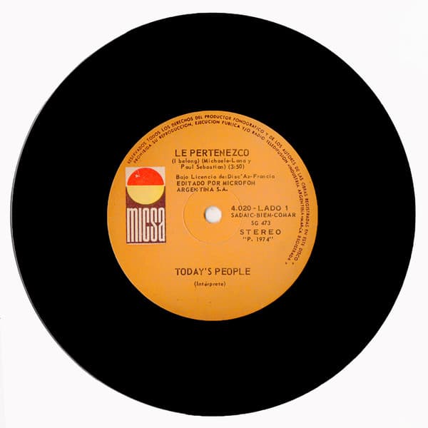 Today's People — Le Pertenezco = I Belong