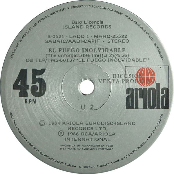 U2 — El Fuego Inolvidable = The Unforgettable Fire