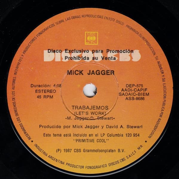 Mick Jagger — Trabajemos = Let's Work