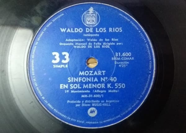 Waldo De Los Rios — 1º Movimiento de la Sinfonia Nº40