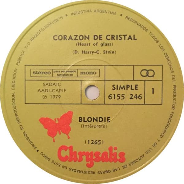 Blondie — Corazon De Cristal = Heart Of Glass