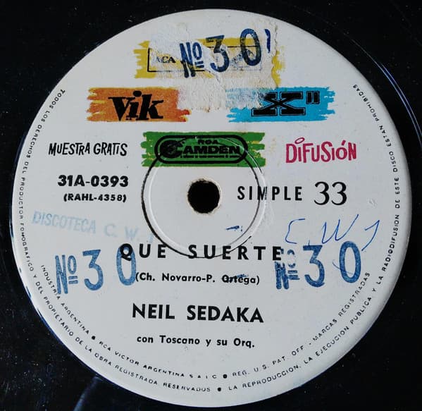 Neil Sedaka — Que Suerte / Cumbia De La Primavera