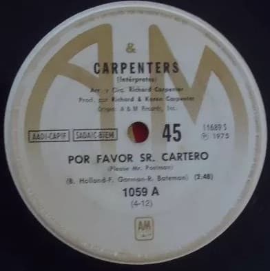 Carpenters — Por Favor Sr. Cartero = Please Mr. Postman