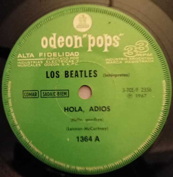 Los Beatles — Hola Adios = Hello, Goodbye