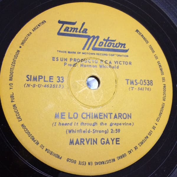 Marvin Gaye — Me Lo Chimentaron = I Heard It Through The Grapevine