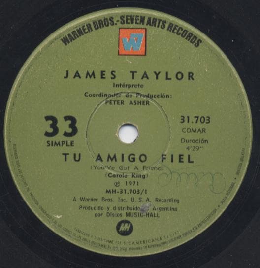 James Taylor — Tu Amigo Fiel = You've Got A Friend