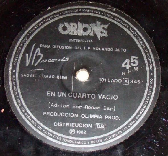 Orion's — En Un Cuarto Vacio / Hasta Que Se Ponga El Sol (Tocando En Una Banda De Rock And Roll)