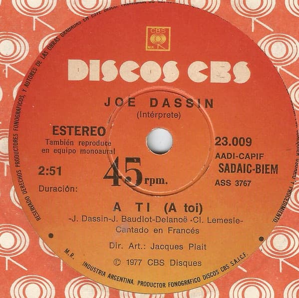 Joe Dassin — A Tí (A Toi)