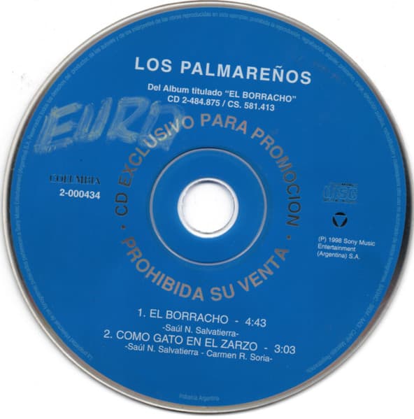 Los Palmareños — El Borracho / Como Gato En El Zarzo