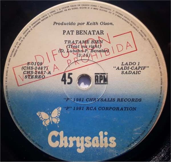 Pat Benatar — Tratame Bien = Treat Me Right / Nunca Te Quiero Dejar = Never Wanna Leave You