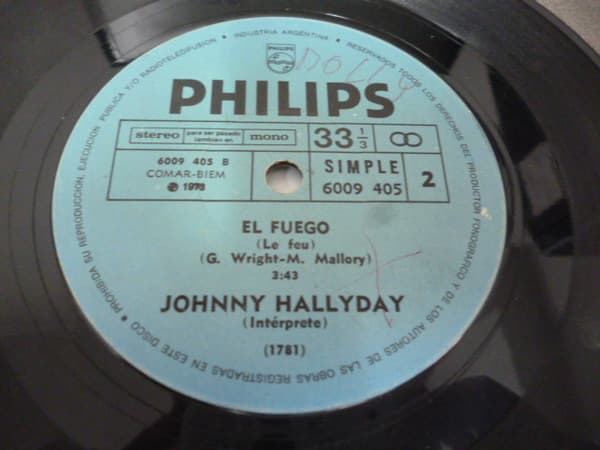 Johnny Hallyday — Necesito Un Amigo / El Fuego