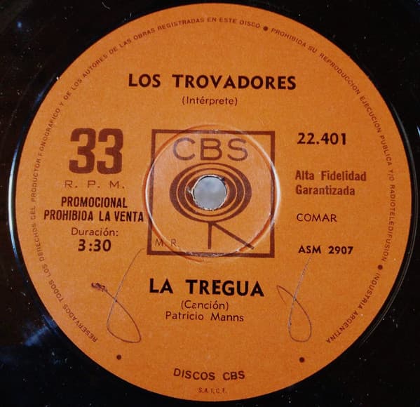Los Trovadores — La Tregua / La Chinita San Lorenzo