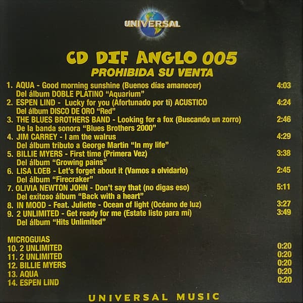 Various — Universal CD Dif Anglo 005