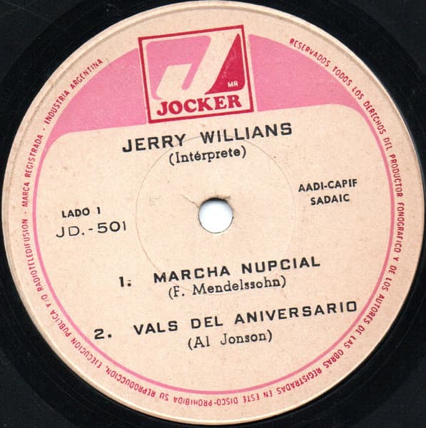 Jerry Willians — Marcha Nupcial / Vals Del Aniversario / Vals De Los Novios / Vals De Los 15 Años