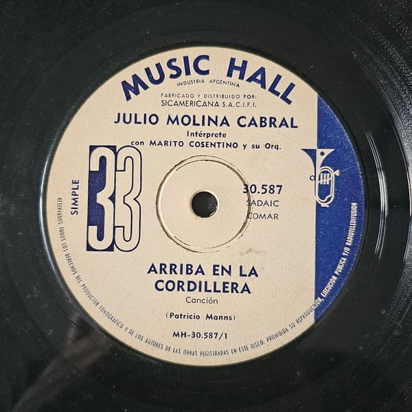 Julio Molina Cabral — Arriba En La Cordillera / Mientras Gime El Acordeon