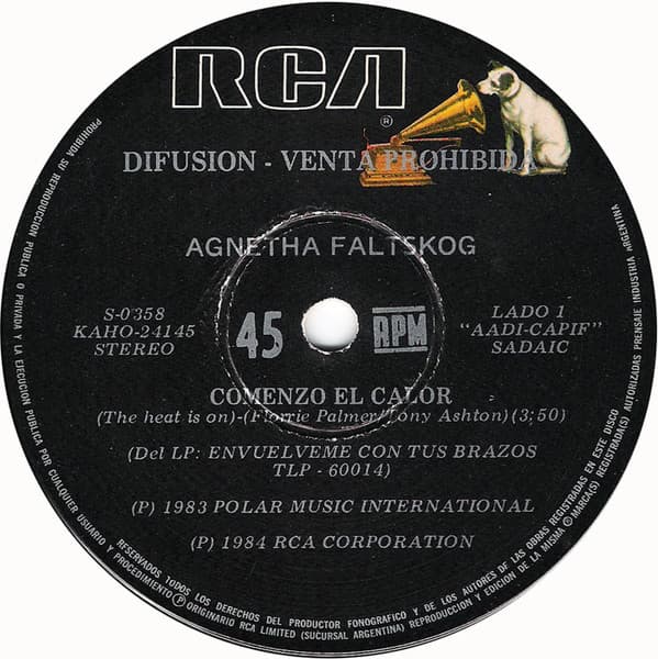 Agnetha Faltskog — Comenzó El Calor = The Heat Is On