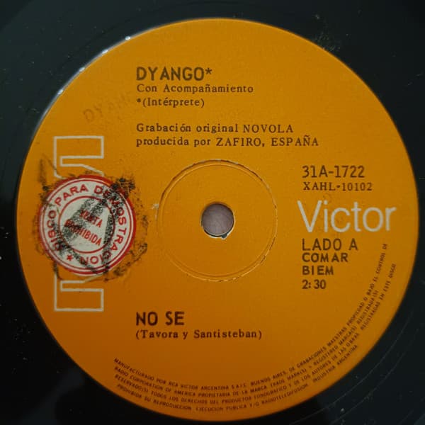 Dyango — No Se / Ayer Te Vi Llorando