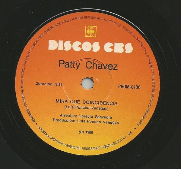Patty Chávez — Mira Que Coincidencia / Corazon Herido