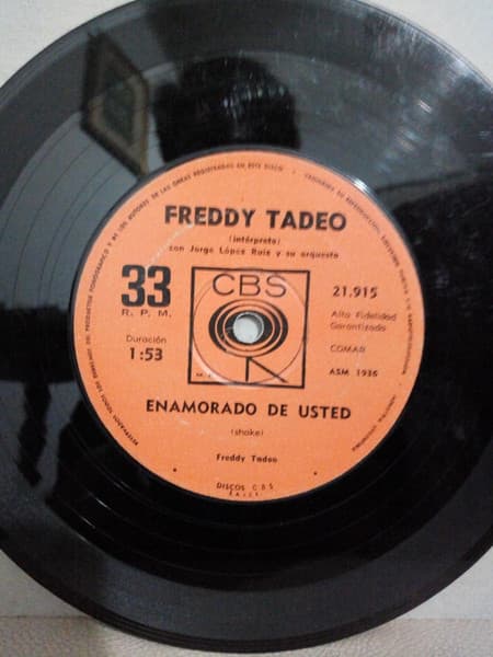 Freddy Tadeo & Jorge López Ruiz Y Su Orquesta — Enamorado De Usted / Si Me Das La Mano