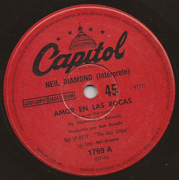 Neil Diamond — Amor En Las Rocas = Love On The Rocks