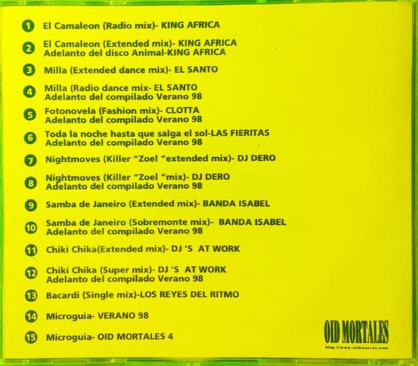 Various — Verano 98 - Promo CD