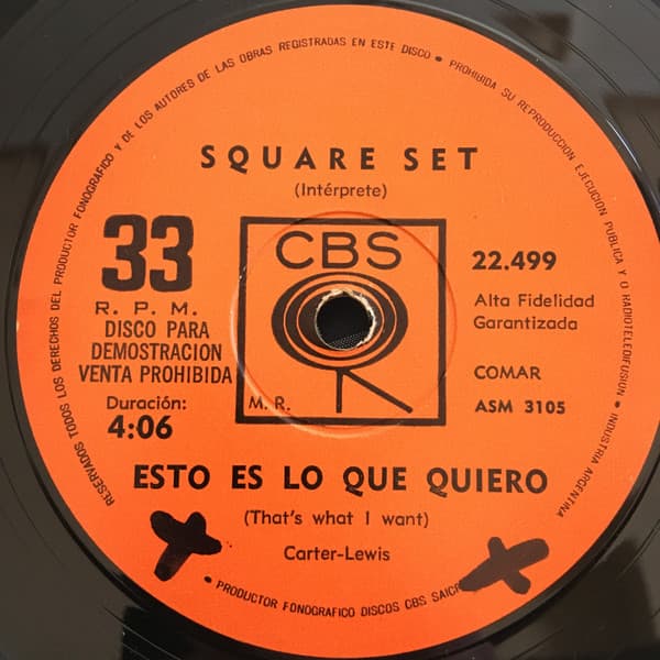 The Square Set — Esto Es Lo Que Quiero = That's What I Want / Es Por Eso = That's Why