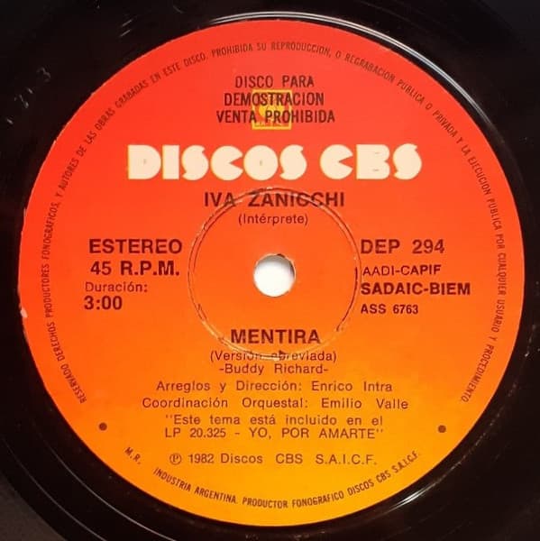 Iva Zanicchi — Mentira / No Me Dejes No