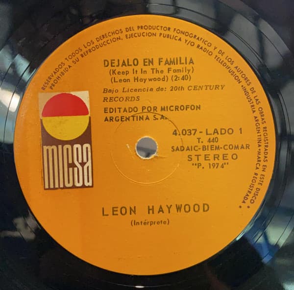 Leon Haywood — Dejalo En Familia