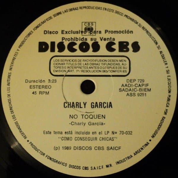 Charly Garcia — No Toquen