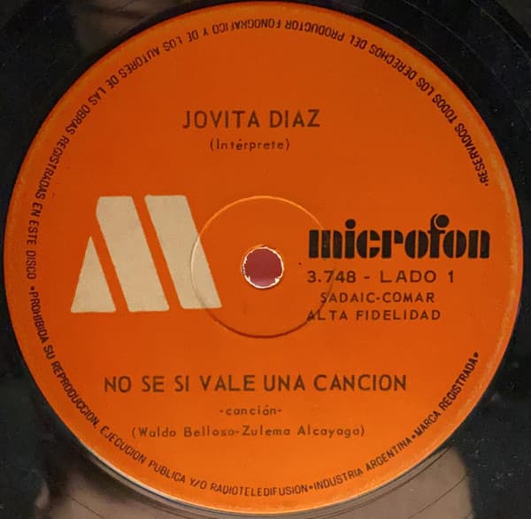 Jovita Diaz — No Se Si Vale Una Cancion