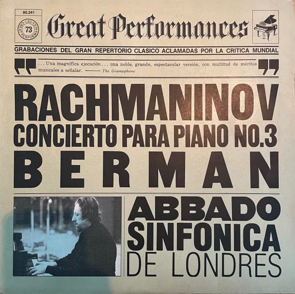 Rachmaninoff & Lazar Berman & Claudio Abbado — Piano Concerto Nº 3
