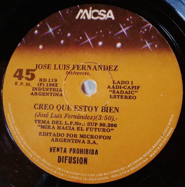 Jose Luis Fernandez — Creo Que Estoy Bien / Mira Hacia El Futuro