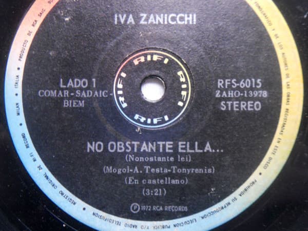 Iva Zanicchi — No obstante ella / No me olvides