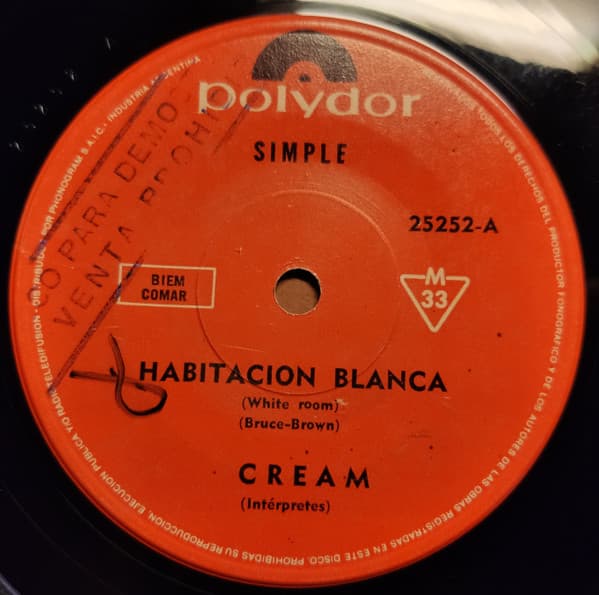 Cream — Habitación Blanca / Los Días Fueron Esos