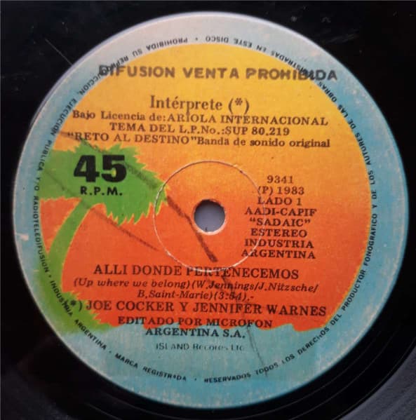 Joe Cocker & Jennifer Warnes — Alli Donde Pertenecemos / Dulce Mujercita
