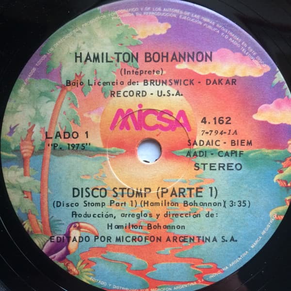 Hamilton Bohannon — Disco Stomp (Parte 1) Disco Stomp (Parte 2)