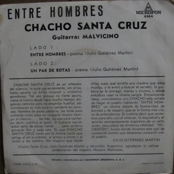 Chacho Santa Cruz — Entre Hombres