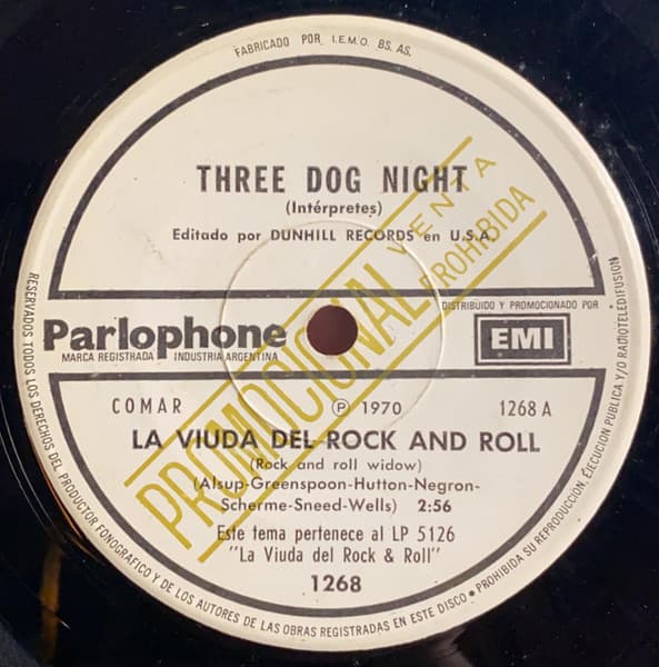 Three Dog Night — La Viuda Del Rock And Roll = Rock And Roll Widow