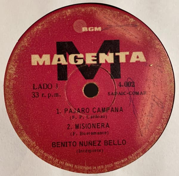 Benito Nuñez Bello — Pajaro Campana