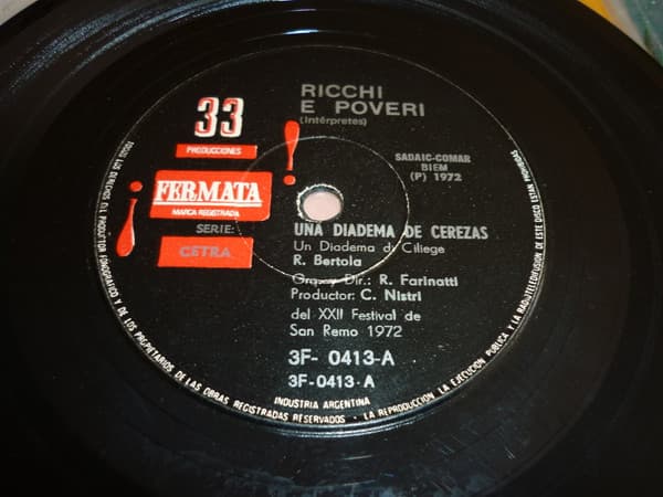 Ricchi E Poveri — Una Diadema De Cerezas / Tambien Tu