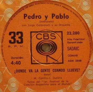 Pedro Y Pablo — ¿Dónde Va La Gente Cuando Llueve?