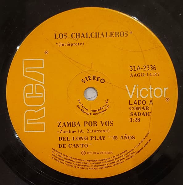 Los Chalchaleros — Zamba Por Vos / Cuenta Cuspa