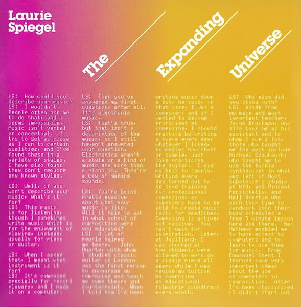 Laurie Spiegel — The Expanding Universe