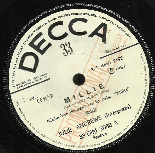 Julie Andrews — Thoroughly Modern Millie / Jimmy