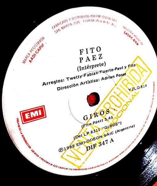 Fito Páez & Bunker — Giros / Hasta Que Te Desangres (Rompecadenas)