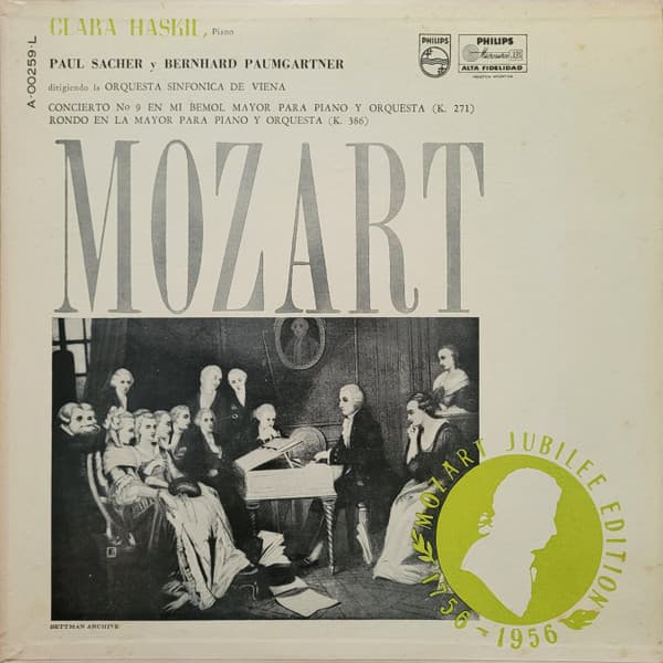 Clara Haskil & Mozart & Paul Sacher & Bernhard Paumgartner & Orquesta Sinfonica De Viena — Concerto For Piano And Orchestra In E Flat Major K.V. 271 / Rondo For Piano And Orchestra In A Major K.V. 386