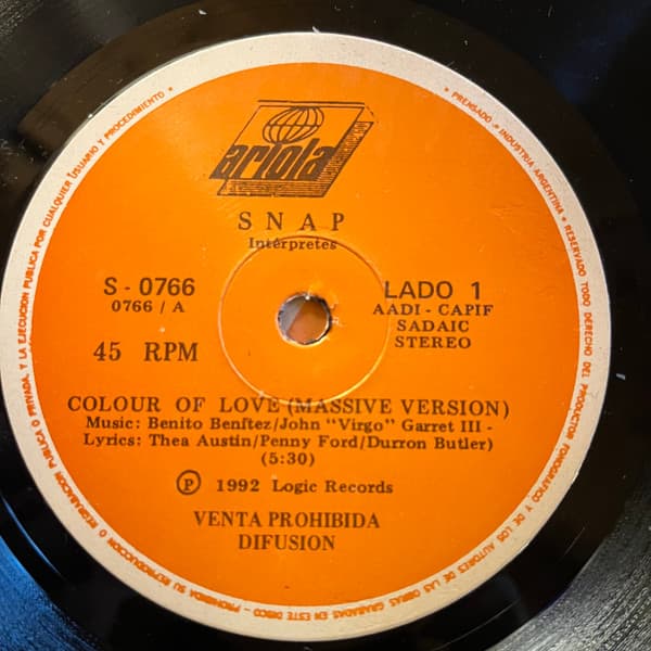 Snap! — Colour Of Love / Madman's Return