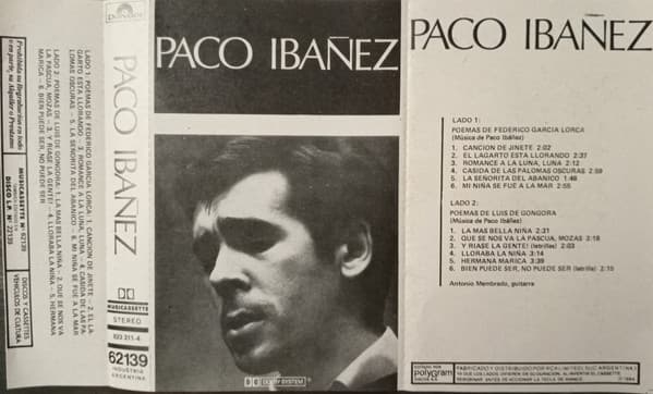 Paco Ibañez — Poemas De Federico García Lorca Y Luis De Góngora