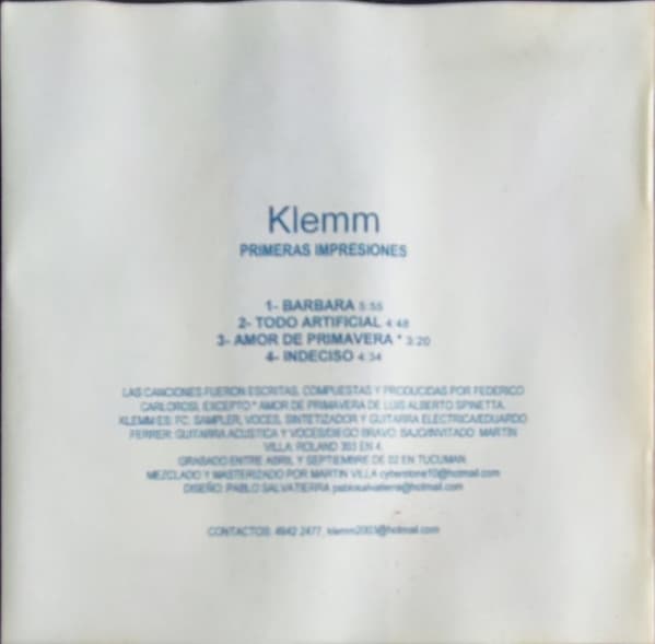 Klemm — Primeras Impresiones