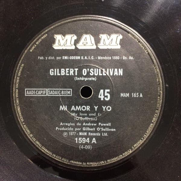 Gilbert O'Sullivan — Mi Amor Y Yo / Llamame